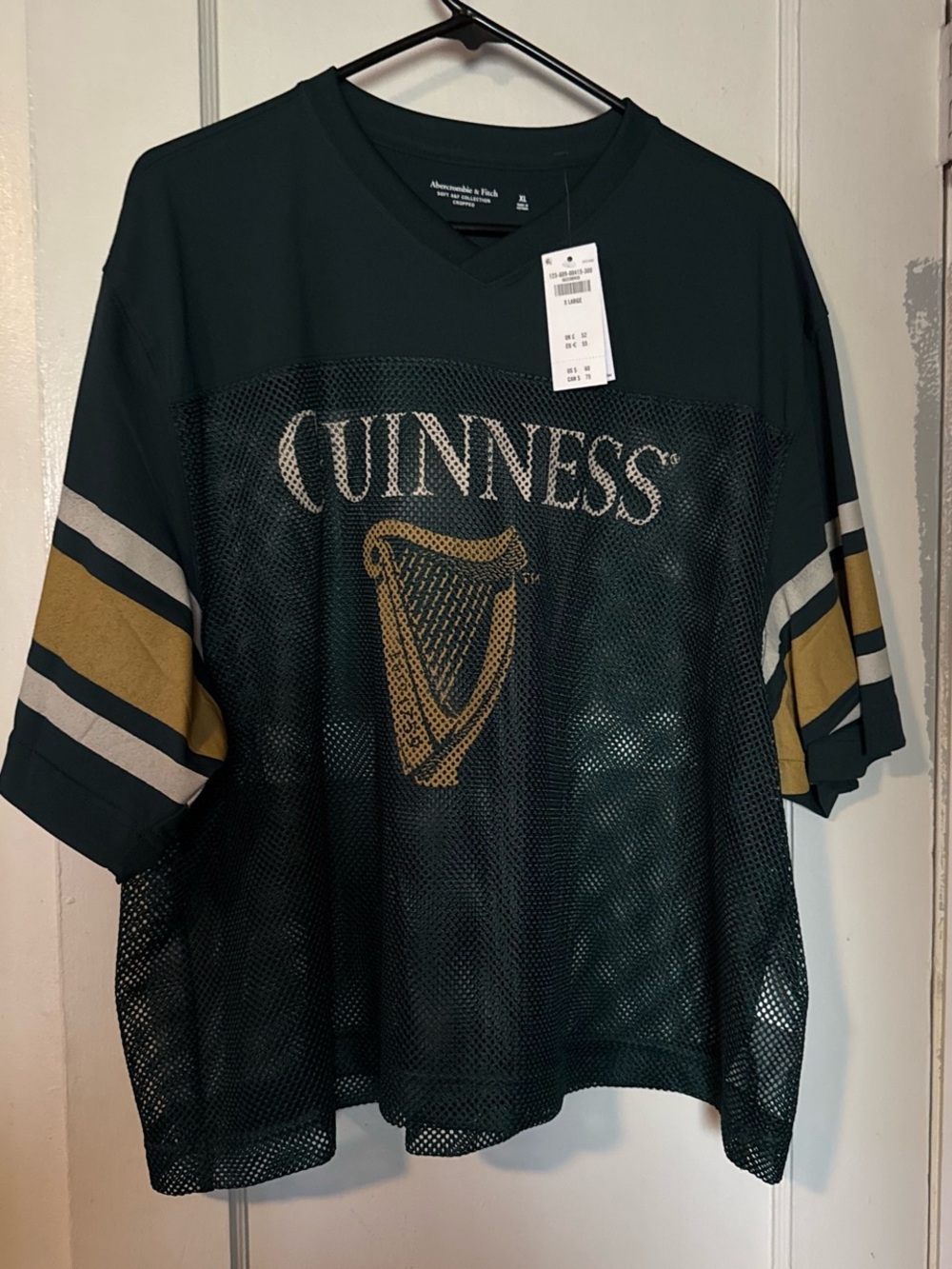 Abercrombie & Fitch x Guinness mesh football jersey